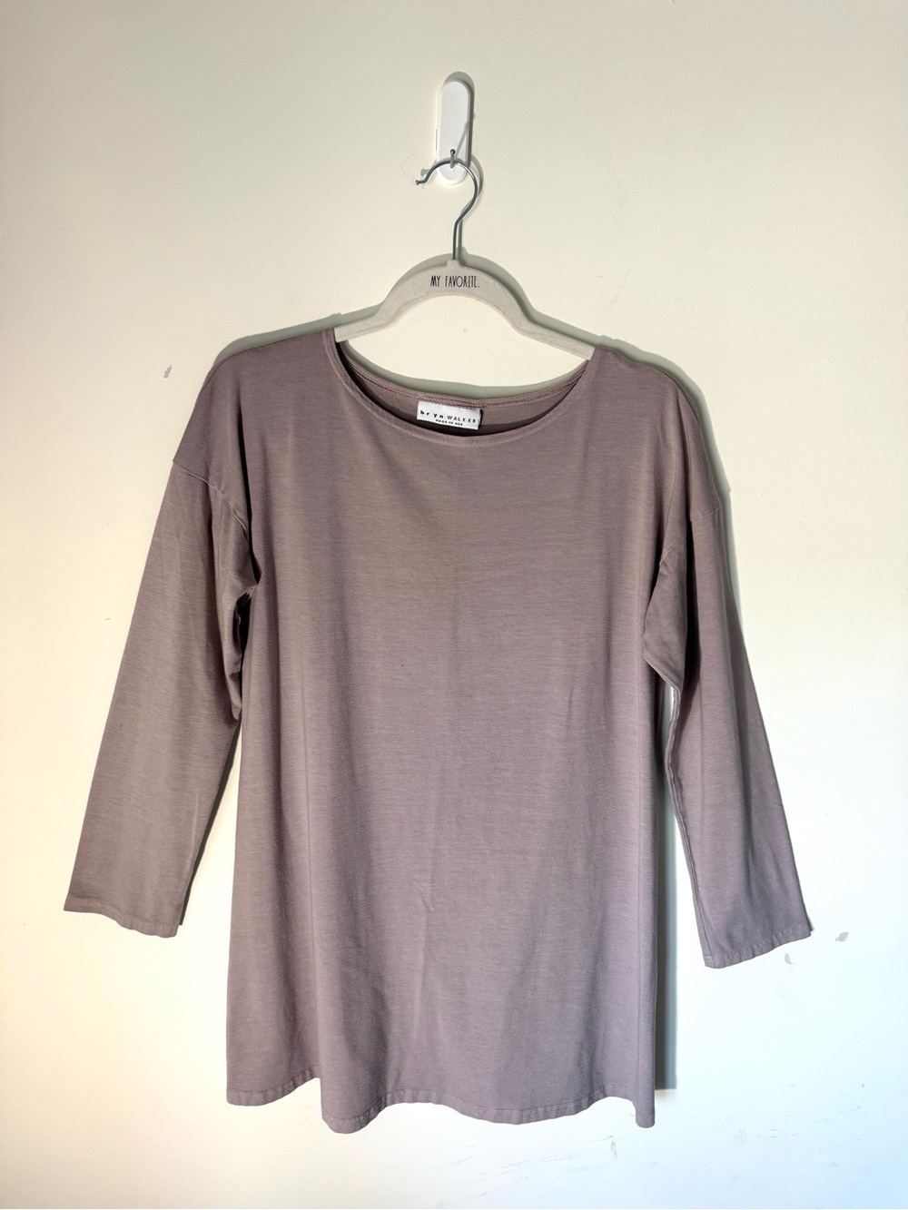 Bryn Walker Tan Oversized Long Sleeve Tunic Bamboo Organic Cotton - Picture 4 of 9